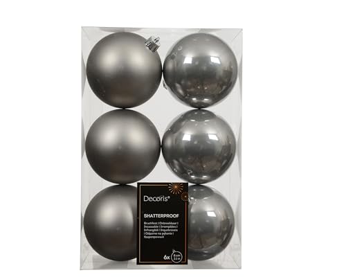 Kaemingk Weihnachtskugeln Kunststoff 8cm 6 Stück - klassisch &...