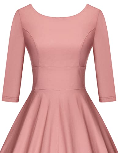 Image of GownTown Women's 1950s Vintage Dresses Short Sleeves Cocktail Stretchy Party Dresses with Pocket