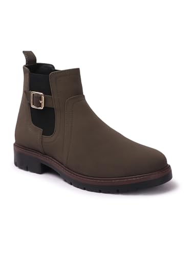 Image of Carlton London Men's Comfortable Chelsea Boot with Buckle