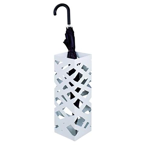 Haku Möbel Mesa Auxiliar de Metal Pintado en Blanco con Bandeja de Goteo Cover