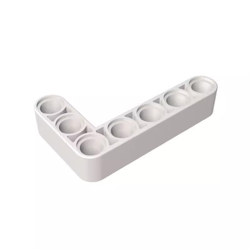Gobricks GDS-675 Technic Beam 3 x 5 L-Shape Thick 50PCS Compatible with Lego Toy 325526 DIY Parts and MOC Components for Major Brick Brands Color:White 1