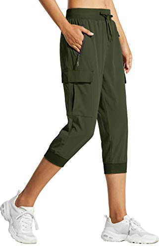 Libin Women's Hiking Capri Cargo Pants - Cropped Leg Fit for Outdoor Adventures