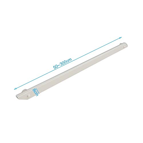 Main courante en bois blanc de 300 cm pour la sécurité des escaliers intérieurs