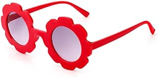 Greoer Round Flower Kids Sunglasses Fashion Baby Sunglasses Lovely Outdoor Beach Protection Sunflower Shaped Sunglasses Boys Girls Flower Frame Sunglasses for Baby Teen Boys Girls