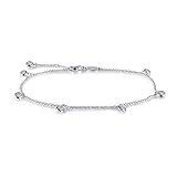 Lafonn Classic Simulated Diamond Anklet, Platinum-Plated