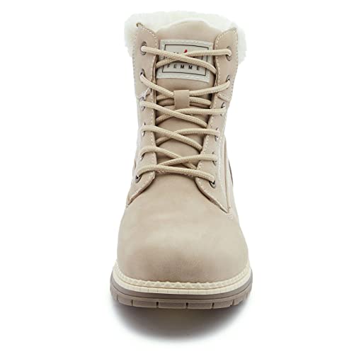 ANJOUFEMME Wanderschuhe als Winterschuhe für Damen, Wasserdichte & Warme Winterstiefel für Outdoor, Trekking & Winterwandern