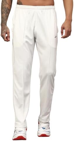 Vector X Striker Regular Fit Track Pant Cricket Match Trouser Uniform Dress Lower for Men Adults White