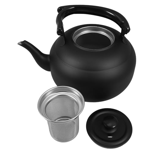 WEKADRIN Tetera de Acero Inoxidable con Infusor Suelto Tetera Vintage para Estufa para Hogares y Casas de Té con Diseño Resistente y Elegante