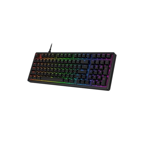 Image of HyperX Eve 1800 - Gaming Keyboard, 1800 Form Factor,10 Zone Customizable RGB Lighting, Built-in Media Buttons, Membrane Switches, - Black