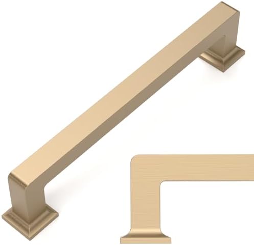 Amerdeco 10 Pack Champagne Bronze Cabinet Pulls 5 Inch(128MM) Hol...