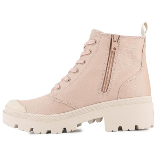 Image of Palladium Women's Pallabase Twill Canvas Combat Ankle Boots | Casual Boots