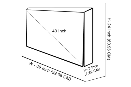 Image of Premium 43 Inch Smart LED TV Cover - Waterproof & Dustproof, PVC Protective TV Cover