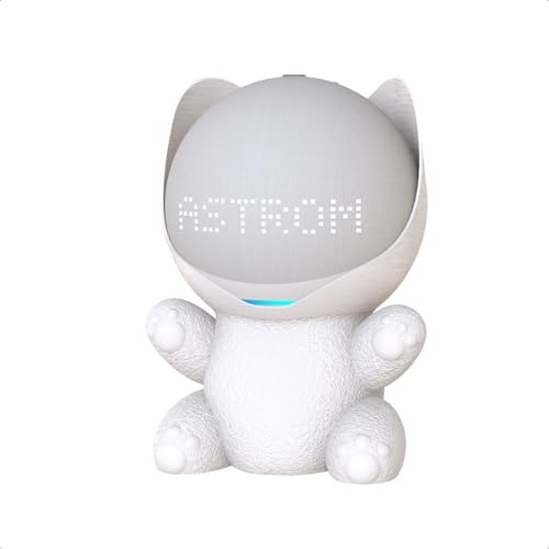Suporte Gato Gatinho Compatível Com Echo Dot 5 E 4 Geração (Branc...
