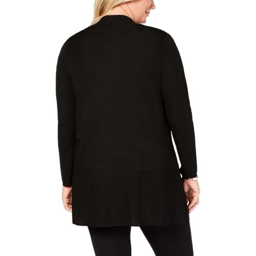 Image of Anne Klein Womens Long Cardigan W /Waist Seam-Anne Black