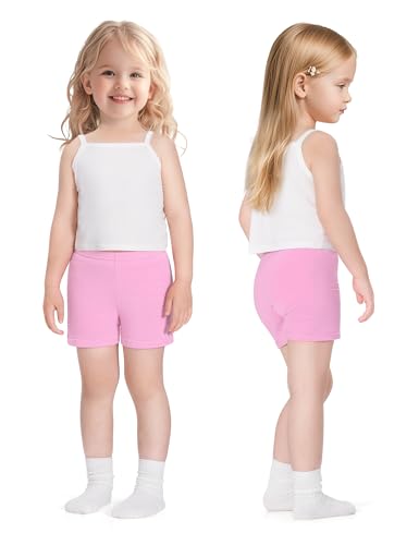 Witwot 6 Pack Baby Girl Bike Shorts Toddler Girls Cotton Dance Short Pants for Kids Solid Athletic Summer Cloth Size 18M-5T2