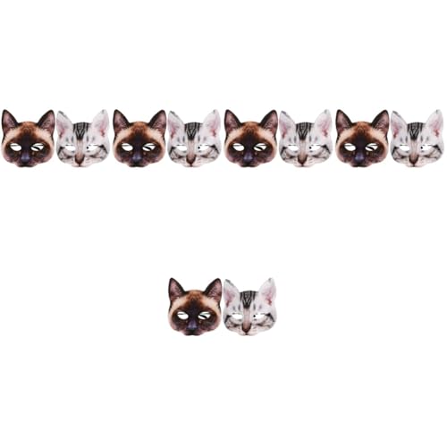 Masque de chat (10 pièces) pour cosplay et fête de carnaval