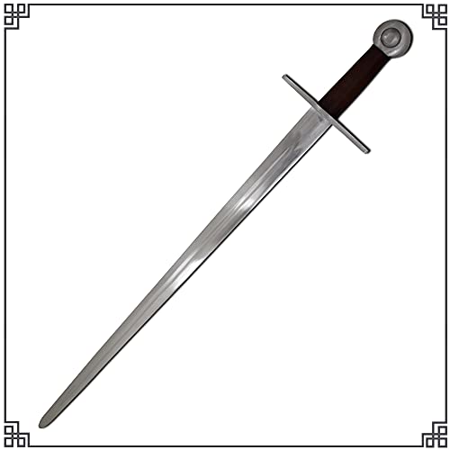 Medieval Warrior Full Tang Steel Knights Gothic Real Sword with Sacbbard
