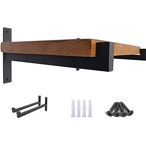 OUVIN 2 Pcs Steel Heavy Duty Shelf Brackets Wall Mounted Industrial Metal Shelf Supports Cover