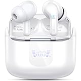 Ordtop Bluetooth 5.4 Headphones, 3D-Stereo Wireless Earbuds, 50+Hrs Deep Bass in Ear Buds, 4 ENC Noise Cancelling Mic Earphones, USB-C IP-X7 Waterproof Headset Android iOS for Sports Running Gym