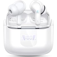 Ordtop Bluetooth 5.4 Headphones, 3D-Stereo Wireless Earbuds, 50+Hrs Deep Bass in Ear Buds, 4 ENC Noise Cancelling Mic Earphones, USB-C IP-X7 Waterproof Headset Android iOS for Sports Running Gym