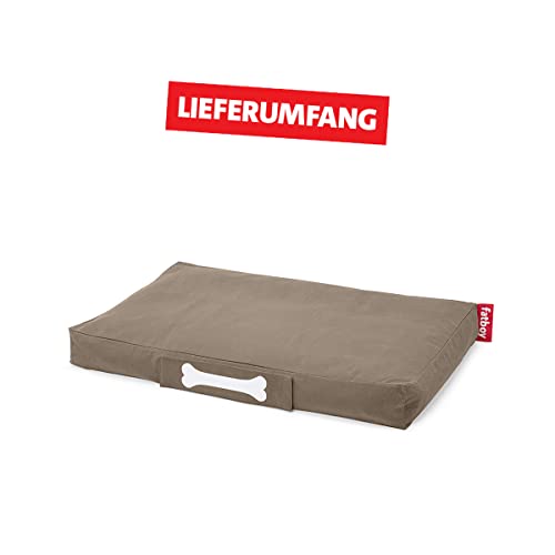 Fatboy® Doggielounge Stonewashed | Hundekissen Taupe | Abwaschbares Hundebett für große und kleine Hunde
