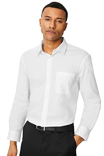 C&A Herren Hemd Langärmelig|Extra Kurze Ärmel weiß L