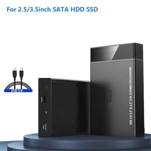 Image of External Hard Drive Casing 2 in 1 3.0 CASING, 3.5 Inch Hard Drive Enclosure USB 3.0 External Hard Drive Docking Station for Hard Drives SSD 15TB Storage Capacity HDD Enclosure.