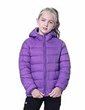 Kids Winter Coats, Hooded Puffer Jacket for Boys and Girls – Lightweight and Packable – Kids Outwear Insulated Jacket, Size 6, Purple, S(6/7)…