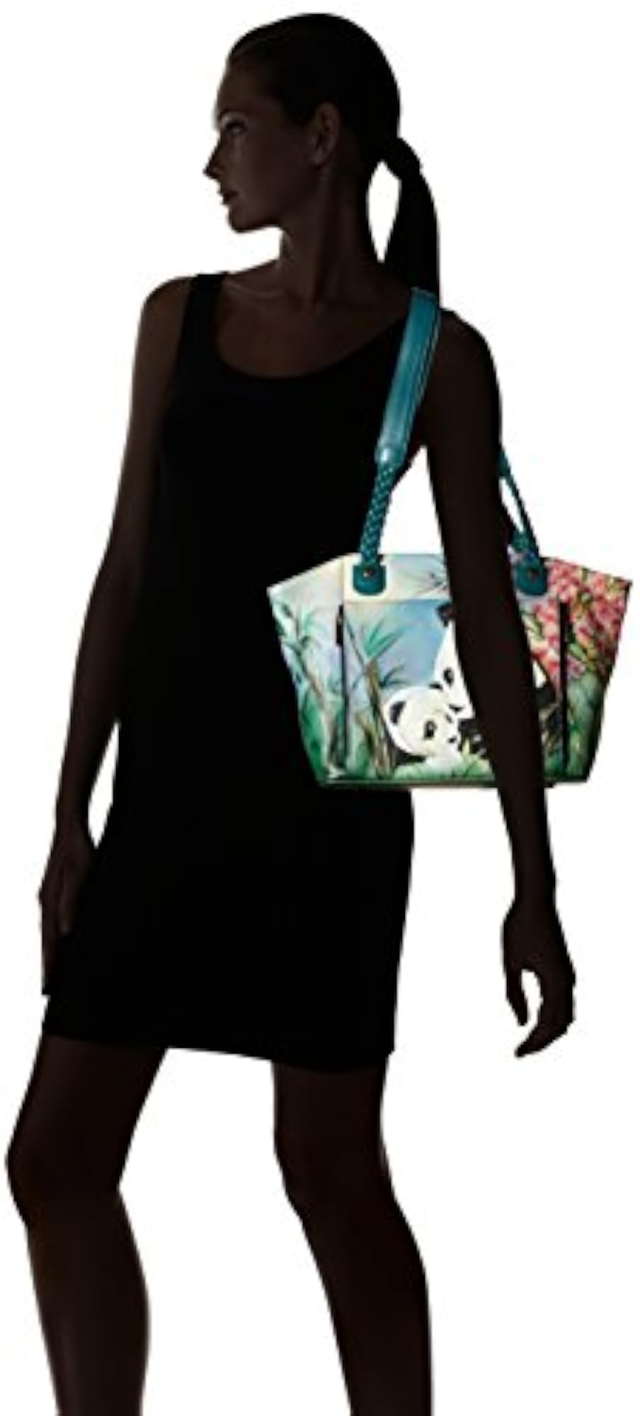 Hand Painted Leather Women's East West Organizer Tote