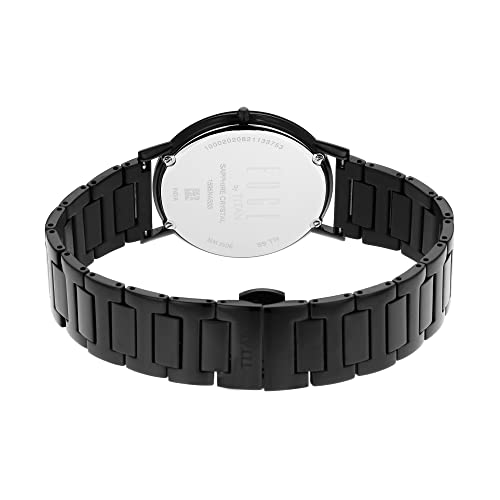 Titan Edge Quartz Analog Black Dial Stainless Steel Strap Watch for Men-NS1595NM01 - Image 5