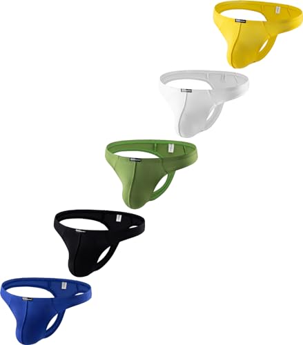 Men's Modal Thongs for Breathable T Back Low Waist Underpanties