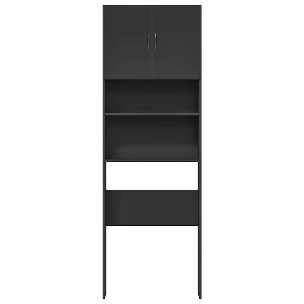 QUICK STAR Scaffale Per Lavatrice E Asciugatrice 74x65x111cm Nero: Struttura Sovrapponibile In Acciaio
