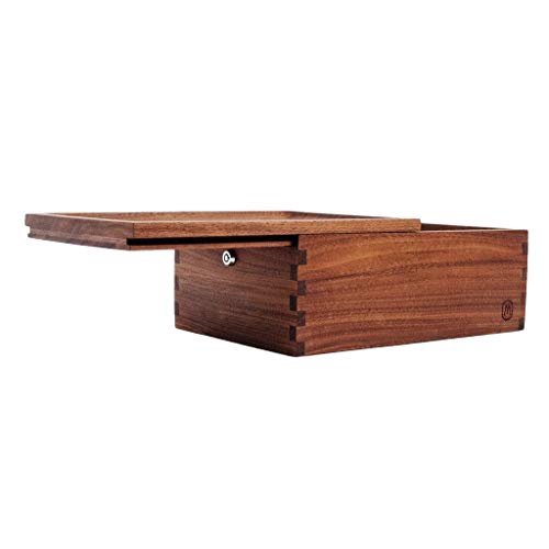 Marley Natural Large Wooden Stash Box For Herbs And Other Accessories With Integrated Rolling Tray, Storage Lock Box #TOP2