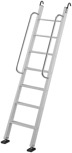 5-Step Aluminum Bunk Bed Ladder for RV & Camper - 330 LB Load Capacity, Universal Design for Basement Window Wells & Top Bunks, Durable Egress Access Solution