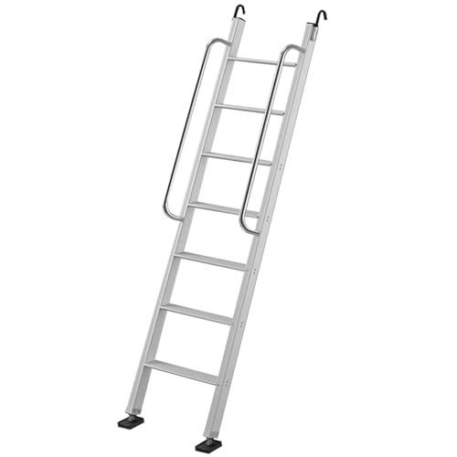 GYEQXKT Escalera para literas, Escalera de Salida para pozos de Ventanas de sótano, Capacidad de Carga de 150 kg, Escalera Recta para autocaravanas y caravanas, construcción de Aluminio.
