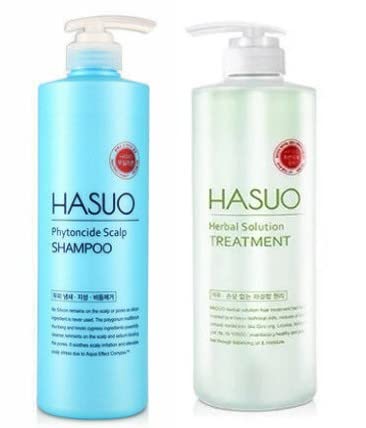 Hasuo Phytoncide Scalp SHAMPOO & HASUO Herbal Solution Treatment 750ml/ 25.36 fl.oz each