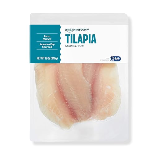 Amazon Grocery, Skinless Tilapia Fillets, 12 Oz (Previously Fresh...