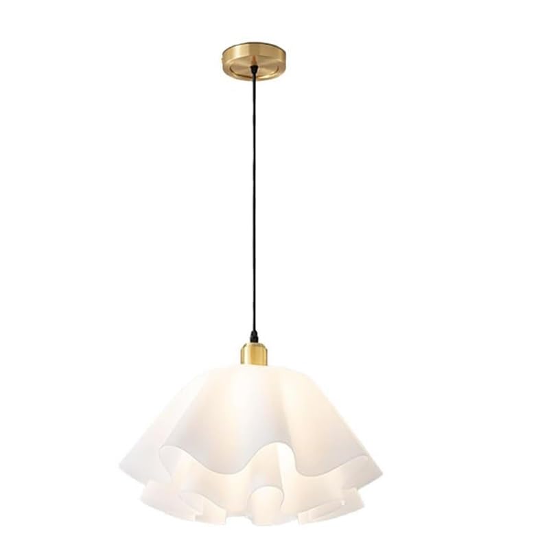 Plafonnier suspension blanc anti-éblouissement 3 XE27 laiton cuisine