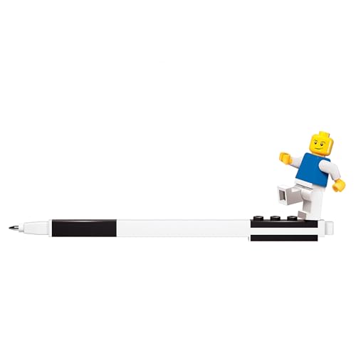 LEGO Penna Gel Ufficiale con Minifigure (Punta Media) - Penna Divertente per Scuola, Bambini e Collezionisti, Idea Regalo, Nero - Lego - Immagine 4