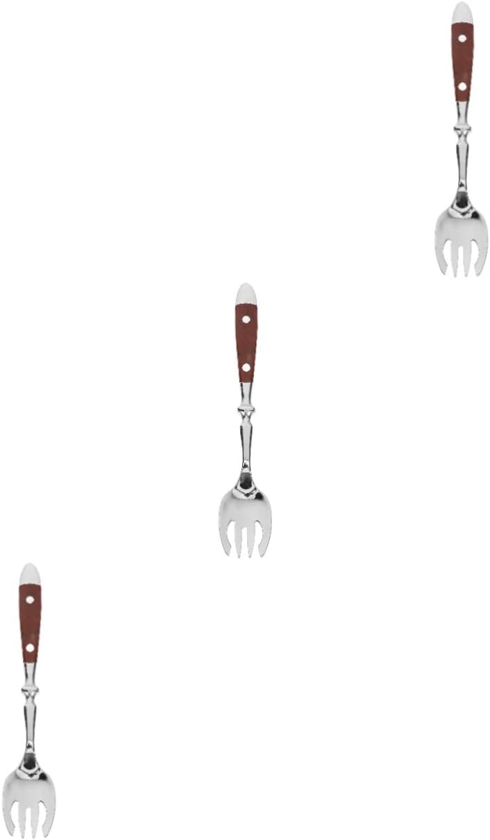 3pcs Salad Fork Ergonomic Fruit Tasting Forks for Appetizers and Desserts for Everyday Dining and Special Occasions and Easy to Clean