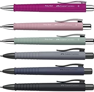 Faber-Castell Długopis Poly Ball XB 6-częściowy zestaw, 24110, wielokolorowy, 6 sztuk (1 opakowanie)
