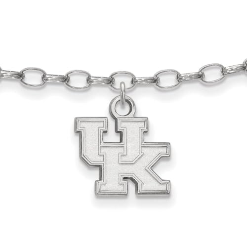 LogoArt Sterling Silver University of Kentucky Anklet, 9 Inch