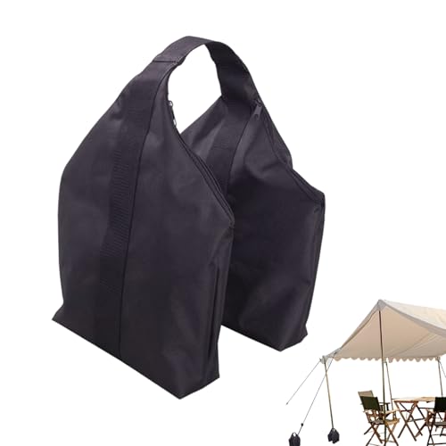 Sacos De Lastre para Carpas De Canopy | Pesos para Tienda De Campaña,Lastre Triangular Rellenable Antiviento con Cremallera Y Asa De Nylon para Gazebos Y Estructuras