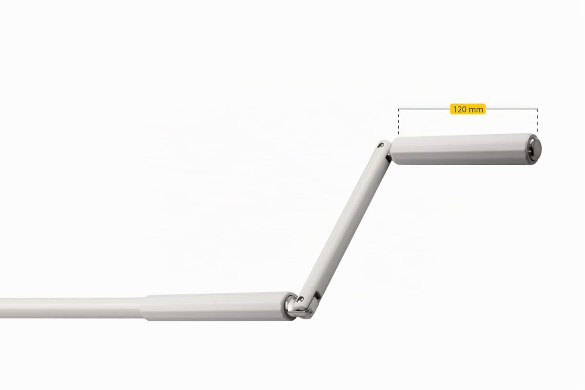 Schellenberg 11100 - Manivela para persiana enrollable (120 cm, 13 mm), color blanco