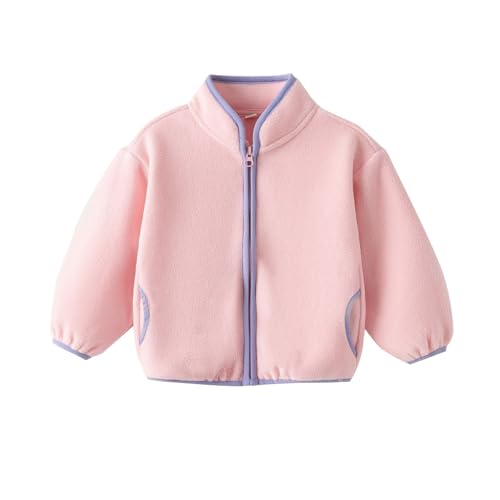 Girls Fleece Jacket Soft Warm Winter Coat Full Zip Sherpa Outwear Cute Teen Windproof Sweaters Sweatshirt With Pockets