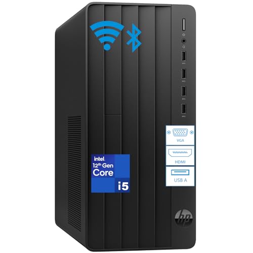 HP Tower PC Desktop Computer for Home Business Student, Intel