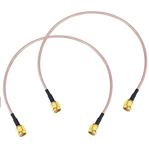 Boobrie 2PC Câble RG316 SMA Mâle Mâle 30cm Rallonge SMA RG316 Connecteur SMA Mâle vers SMA Mâle Adaptateur d'Antenne WiFi pour Câble d'Antenne Coaxial, Antenne 4g, Routeur sans Fil Cover