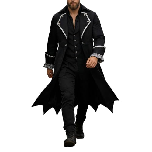 Chaqueta retro vampiro punk con capucha estilo uniforme gótico victoriano