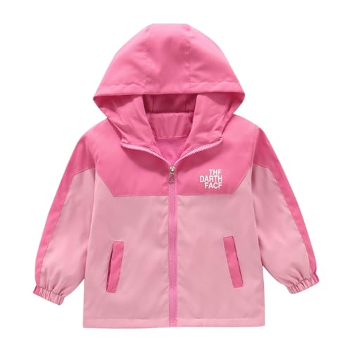 Lightweight Jacket for Girls Kids Fleece Lining Water-Resistant Jacket with Zipper Fall Winter Warm Coat