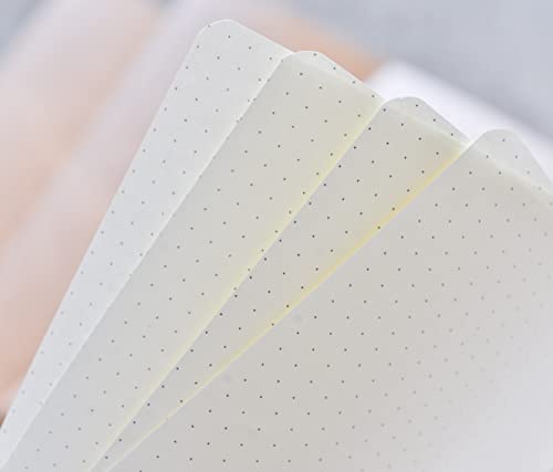 Twone Travel Journal, 6 Pack Notebook Journal For Travelers Work School Writing Note Taking Kraft Brown Soft Cover A5 Notebooks 5.5” X 8.3”, 60 Dot Grid Pages, 30 Sheets #TOP4